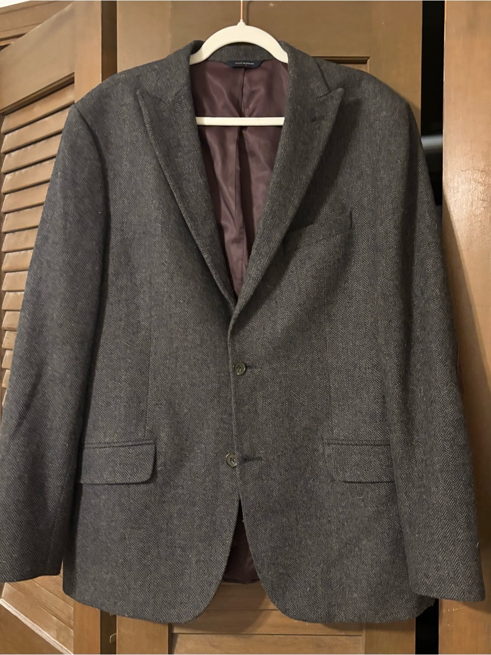 Banana Republic Gray Herringbone Sport Coat
